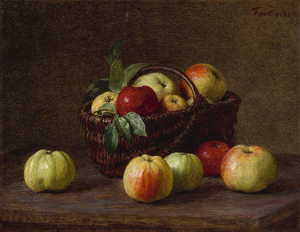 Apples in a Basket on a Table | Oil Painting Reproduction