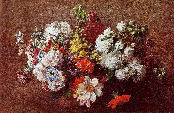 Bouquet of Flowers by Henri Fantin-Latour | Oil Painting Reproduction