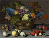 Basket of Fruits c1622 By Balthasar van der Ast