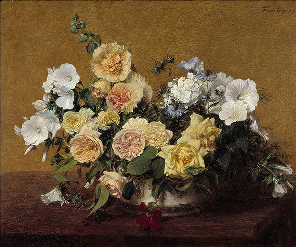 Bouquet of Roses and Other Flowers | Oil Painting Reproduction