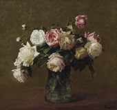 Bouquet of Roses By Henri Fantin-Latour