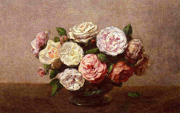 Bowl of Roses by Henri Fantin-Latour | Oil Painting Reproduction