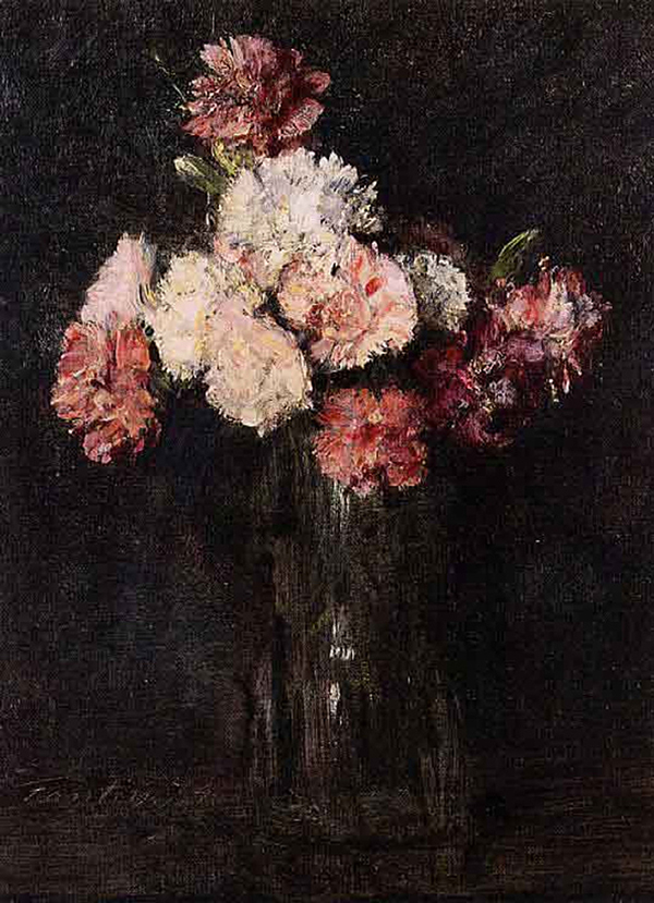 Carnations in a Champagne Glass | Oil Painting Reproduction