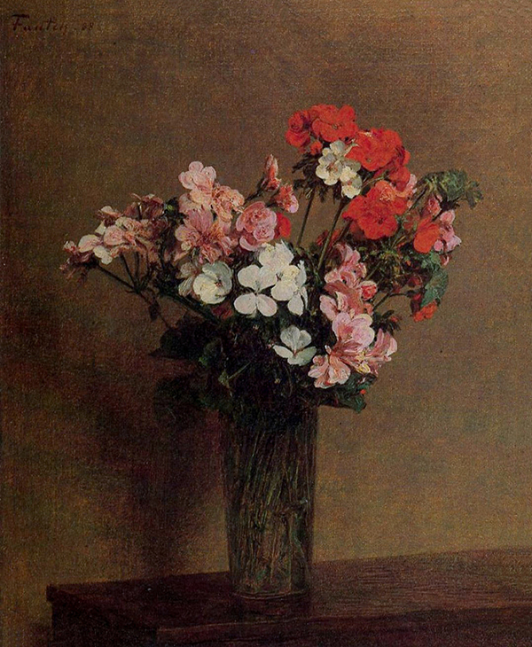 Geraniums by Henri Fantin-Latour | Oil Painting Reproduction