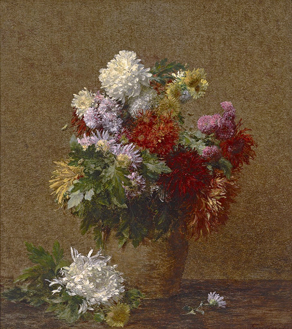 Large Bouquet of Chrysanthemums | Oil Painting Reproduction