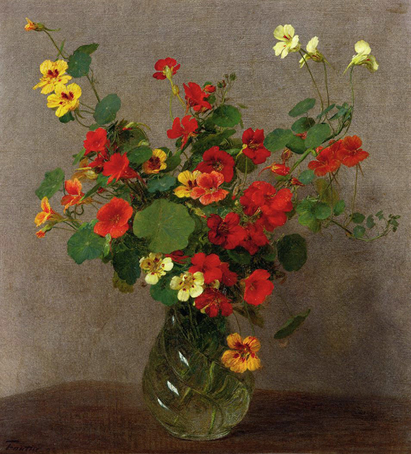 Nasturtiums by Henri Fantin-Latour | Oil Painting Reproduction