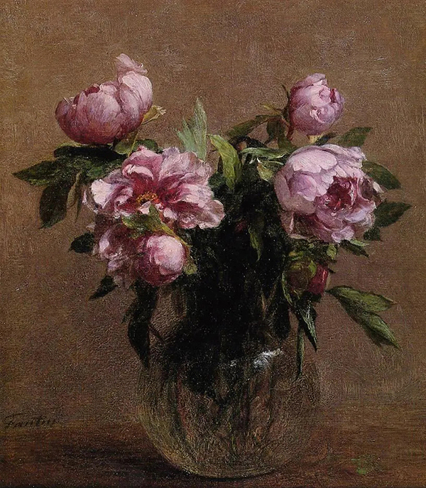 Vase of Peonies by Henri Fantin-Latour | Oil Painting Reproduction