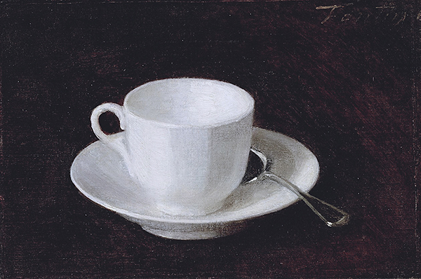 White Cup and Saucer by Henri Fantin-Latour | Oil Painting Reproduction