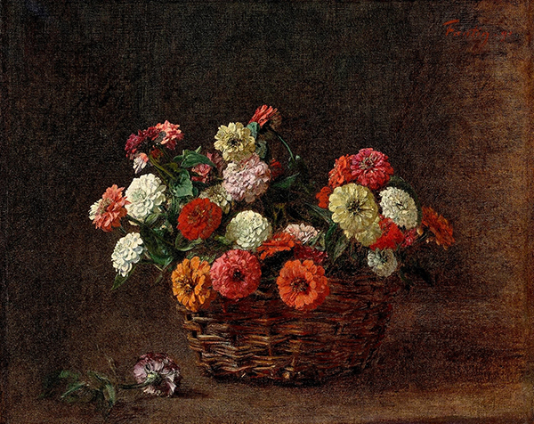 Zinnias by Henri Fantin-Latour | Oil Painting Reproduction