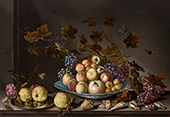 Fruit in a Kraak Porce By Balthasar van der Ast