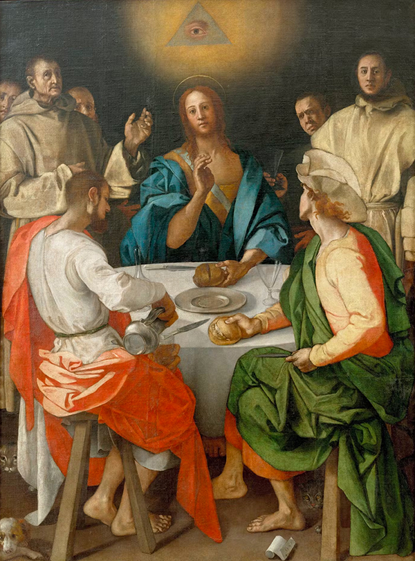 Last Supper at Emmaus by Jacopo Pontormo | Oil Painting Reproduction