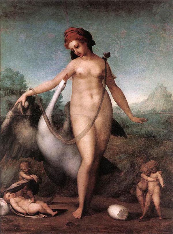 Leda and the Swan by Jacopo Pontormo | Oil Painting Reproduction