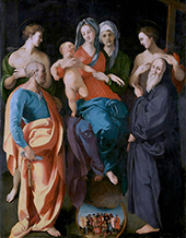 Madonna with St. Anne St. Sebastian St. Peter St. Benedict and St. Filippus By Jacopo Pontormo