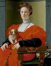 Portrait of a Lady in a Red Dress By Jacopo Pontormo