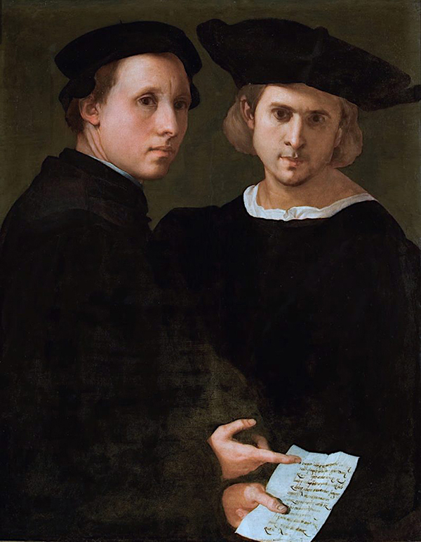 Portrait of Two Friends by Jacopo Pontormo | Oil Painting Reproduction