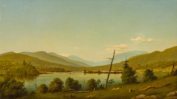 Adirondack Lake with Blue Mountain in the Distance | Oil Painting Reproduction