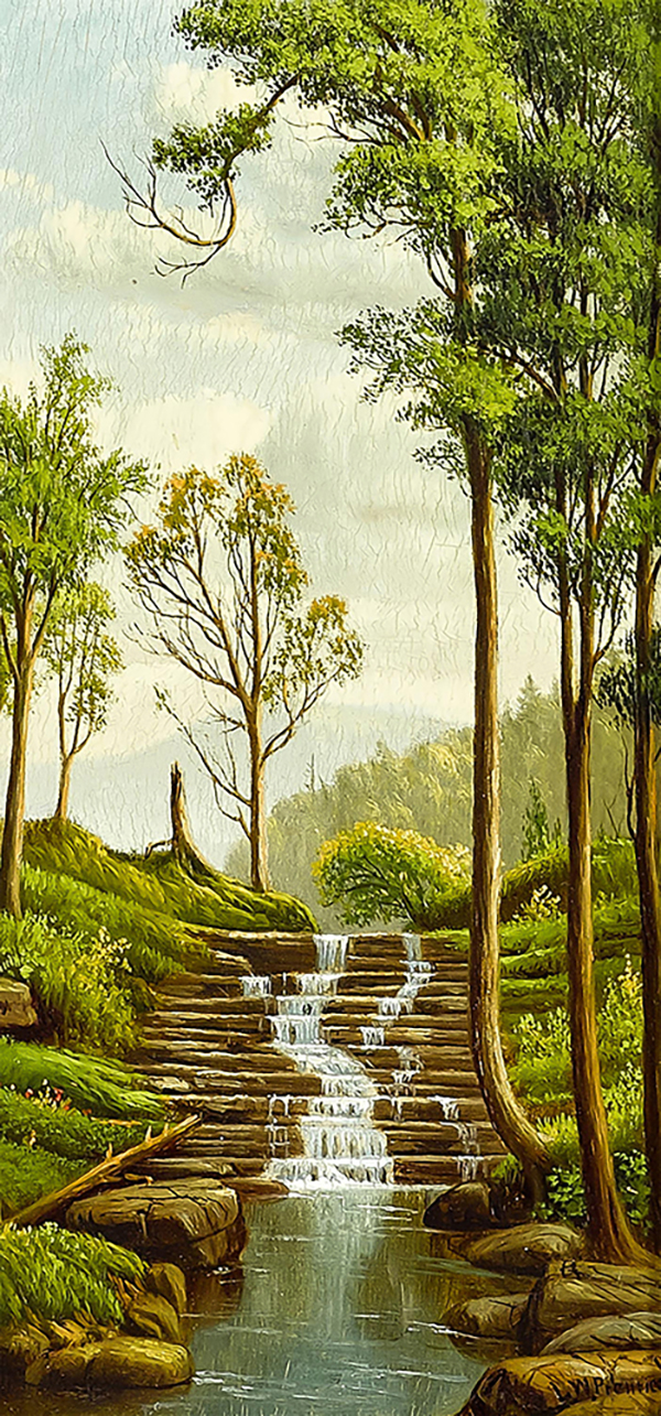 A Gentle Woodland Waterfall | Oil Painting Reproduction