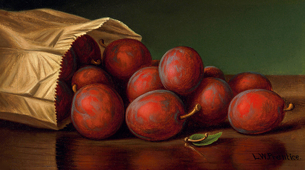 Bag of Plums by Levi Wells Prentice | Oil Painting Reproduction