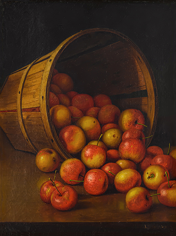 Basket of Apples by Levi Wells Prentice | Oil Painting Reproduction