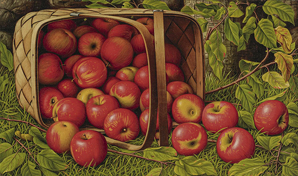 Basket of Apples 3 by Levi Wells Prentice | Oil Painting Reproduction