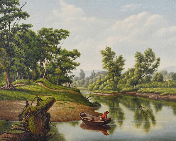 Boating in the Adirondacks | Oil Painting Reproduction