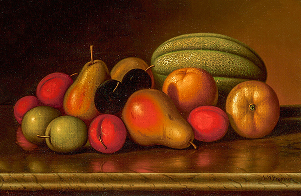 Fruit on a Tabletop by Levi Wells Prentice | Oil Painting Reproduction