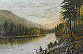 Lake Scene By Levi Wells Prentice