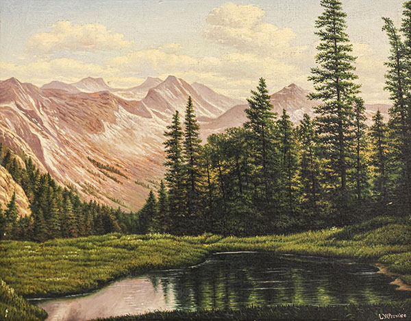 Mountain Landscape by Levi Wells Prentice | Oil Painting Reproduction