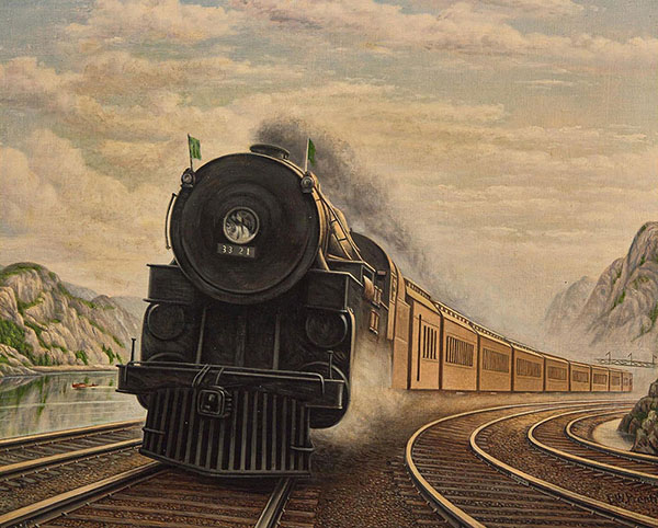 Portrait of a Train by Levi Wells Prentice | Oil Painting Reproduction