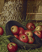 Still Life of Apples in a Hat By Levi Wells Prentice