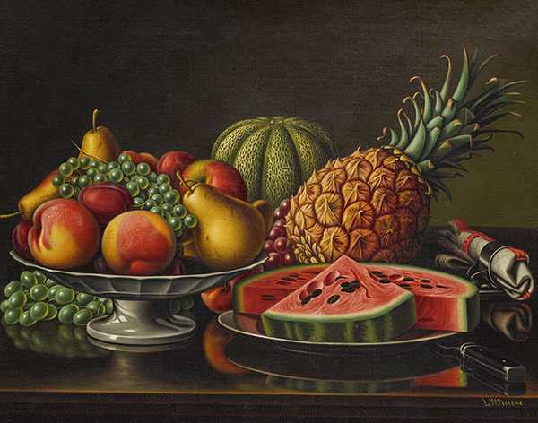 Still Life with Fruit by Levi Wells Prentice | Oil Painting Reproduction