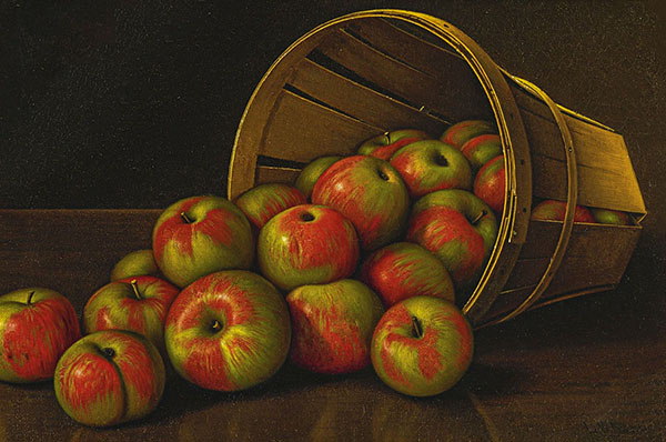 Still Life with Overturned Basket of Apples | Oil Painting Reproduction