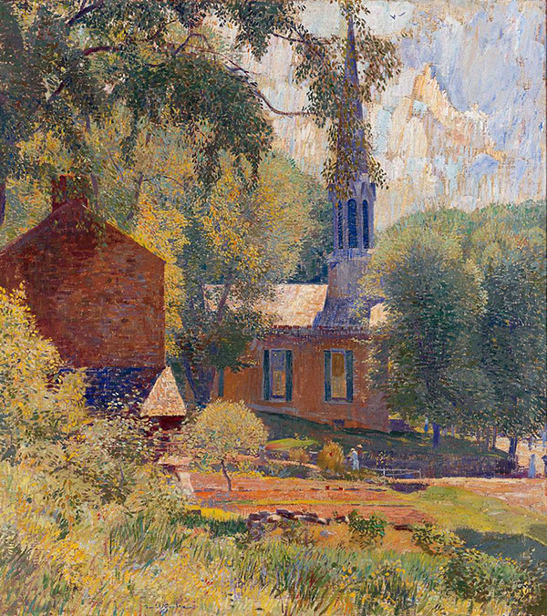 Church at Stockton by Daniel Garber | Oil Painting Reproduction