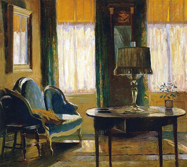 Living Room Green Street by Daniel Garber | Oil Painting Reproduction