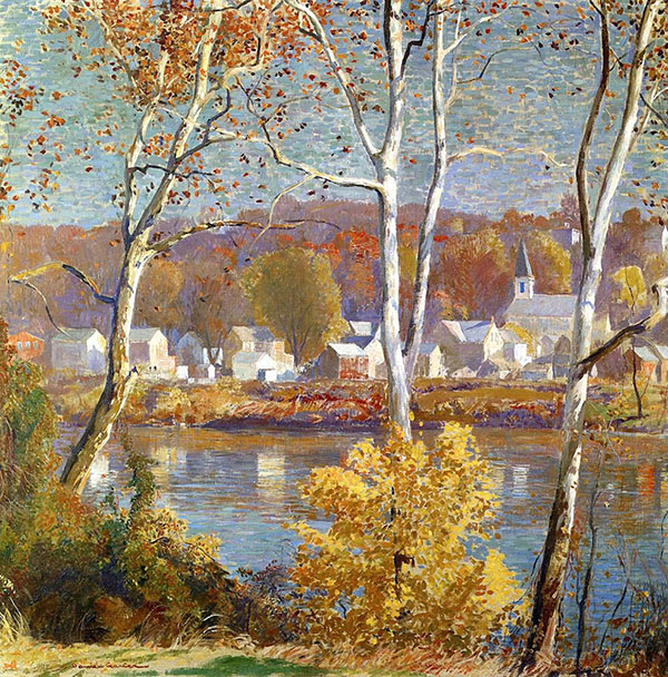 October Frenchtown New Jersey by Daniel Garber | Oil Painting Reproduction