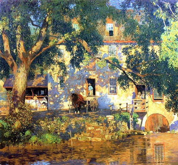 The Old Mill 1921 by Daniel Garber | Oil Painting Reproduction