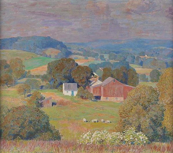 McGoldricks Farm 1944 by Daniel Garber | Oil Painting Reproduction