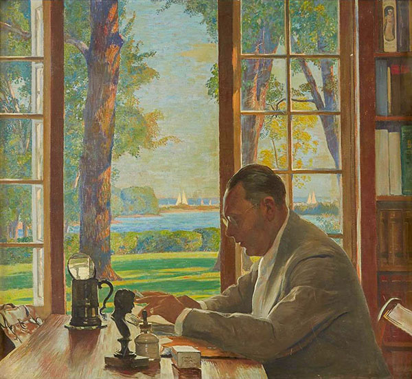 Portrait of Hervey Allen by Daniel Garber | Oil Painting Reproduction