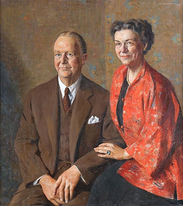 Portrait of Mr. and Mrs. Henry R. Hallowell | Oil Painting Reproduction