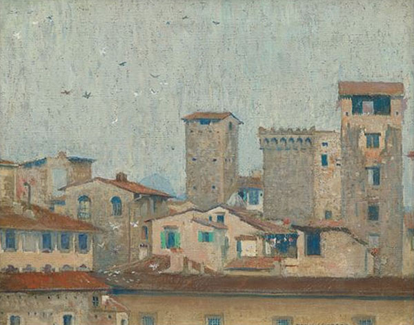 Rooftops Florence by Daniel Garber | Oil Painting Reproduction