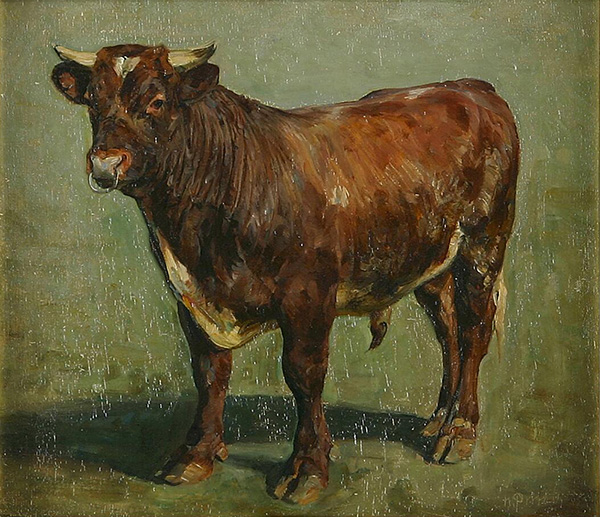 A Bull by Niels Pedersen Mols | Oil Painting Reproduction