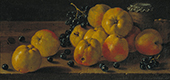 Still Life with Apples, Grapes and a Pot of Jam By Luis Melendez