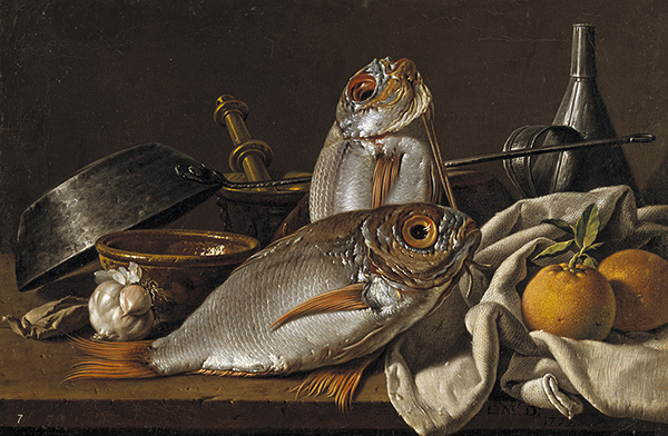 Still Life with Dorogami, Oranges, Garlic, Spices and Kitchenware | Oil Painting Reproduction