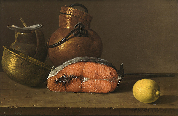 Still Life with Salmon, Lemon and Three Vessels | Oil Painting Reproduction