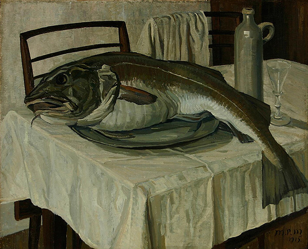 A Still Life with a Codfish on a Plate | Oil Painting Reproduction