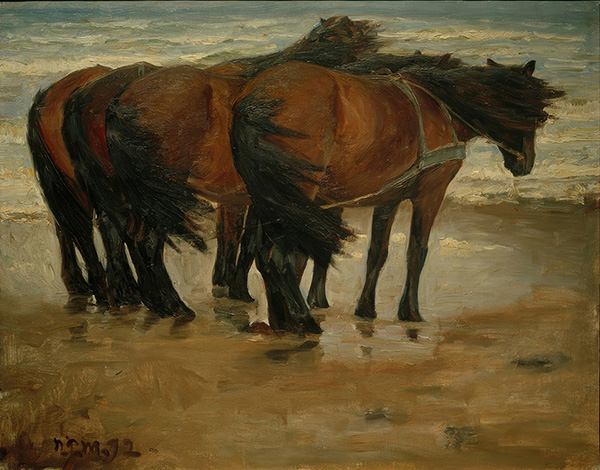 Four Horses Kandestederne | Oil Painting Reproduction