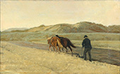 Ploughing at the Dunes of Skraelinge By Niels Pedersen Mols