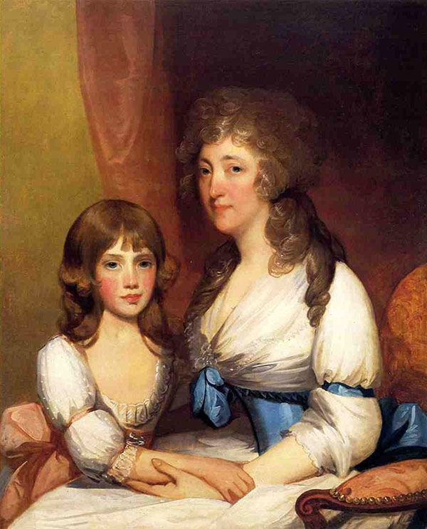 Mrs. Samuel Dick and Daughter Charlotte Anna | Oil Painting Reproduction