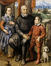 Portrait Group with the Artist's Father Brother and Sister By Sofonisba Anguissola