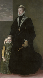 Portrait of Joanna of Austria with a Young Girl By Sofonisba Anguissola